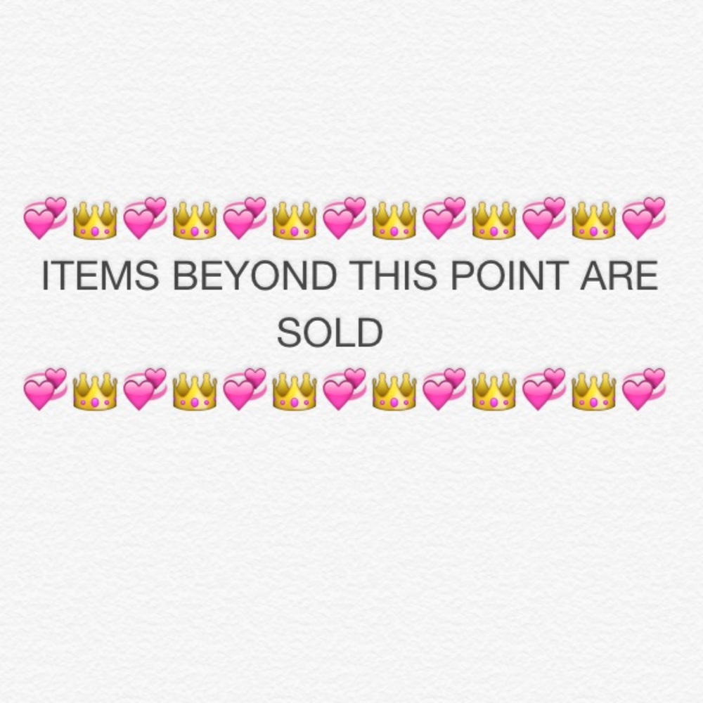 All items after this are sold!
