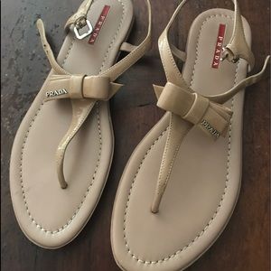 Prada Size 9 Nude sandals