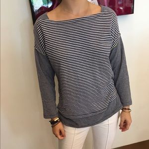 NWT navy and white cotton shirt