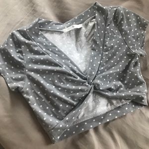 Polka dot twist crop top!!!