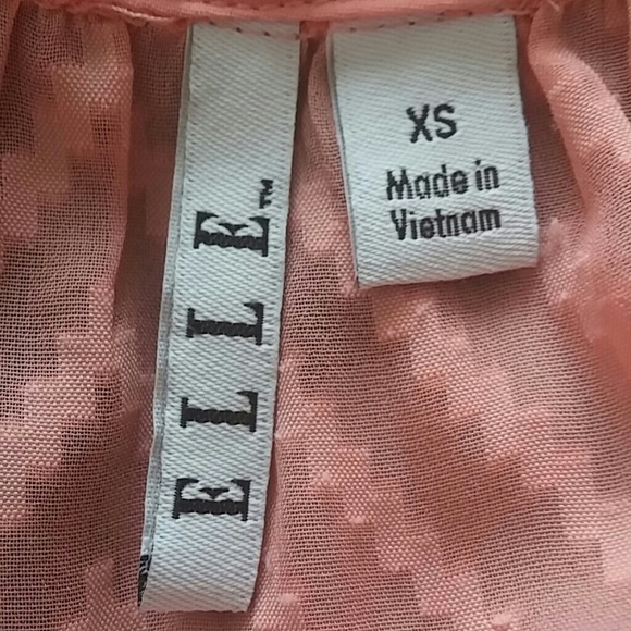 ELLE Peach Long Sleeve Tunic/Blouse Size XS - Picture 4 of 4