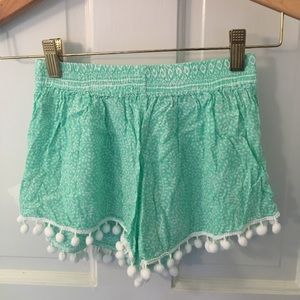 Seafoam patterned Pom-Pom shorts