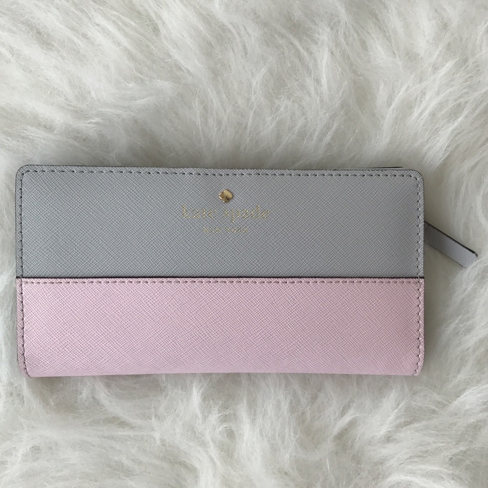 Kate Spade ♠️ Stacy Snap Wallet Stone Ice Pink
