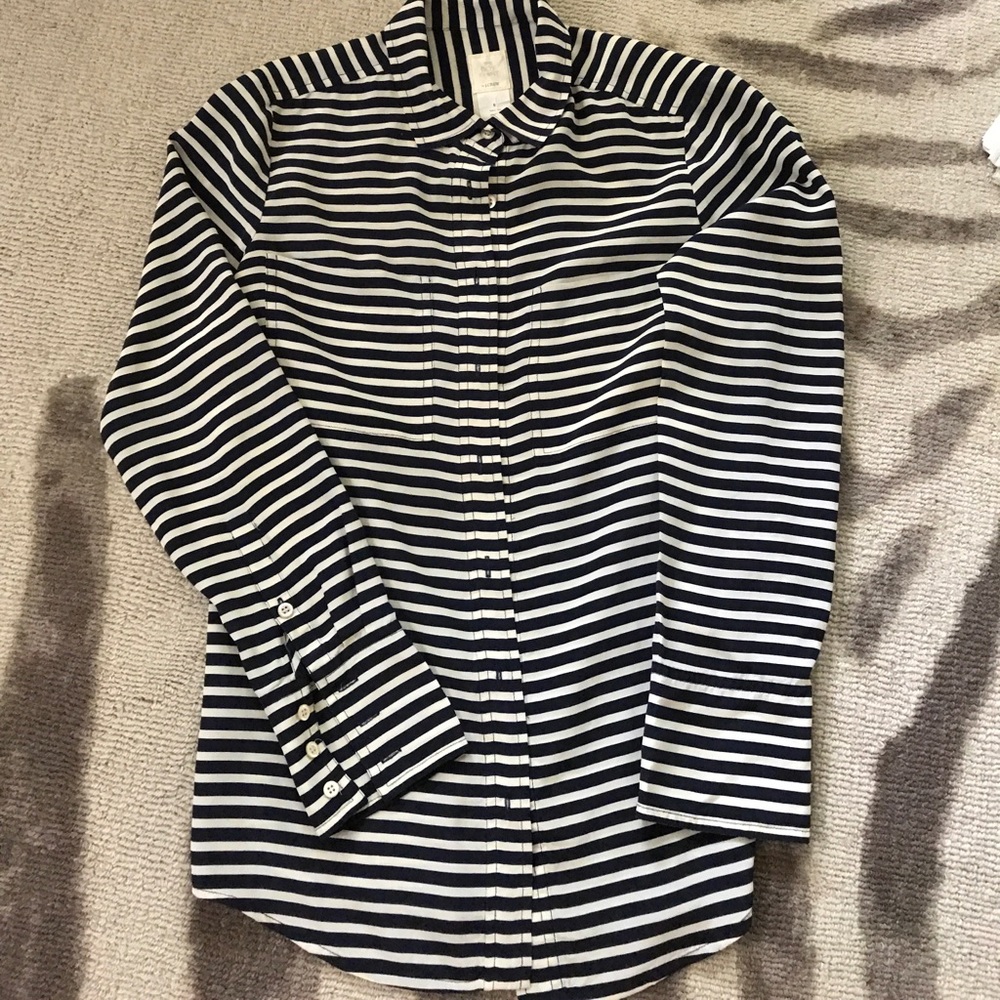 J. Crew silk button down boy shirt size 0