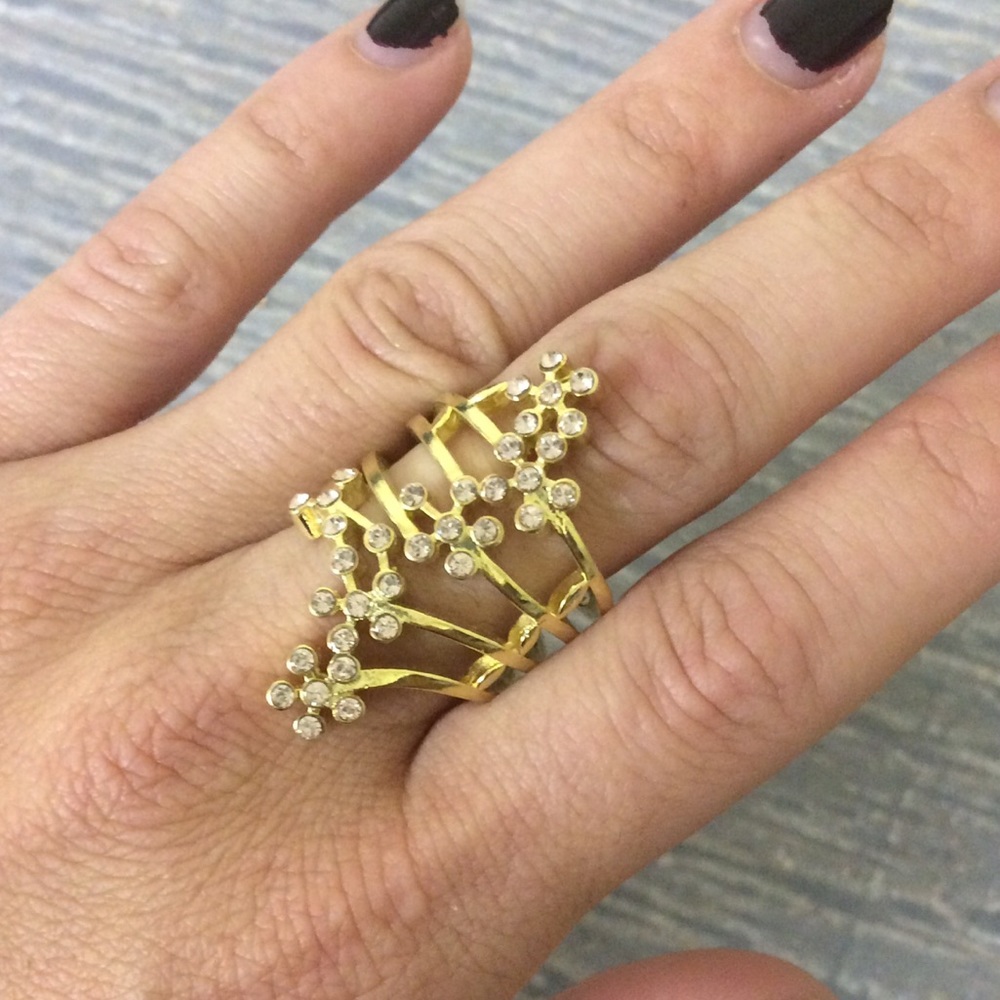 The Wisteria Ring with Swarovski Crystals