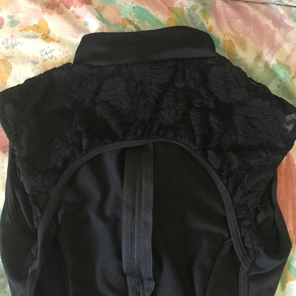 Dance Black Zip Up Lace Leotard - Picture 3 of 3