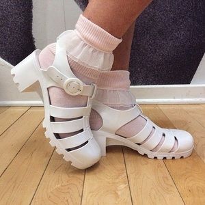 American Apparel White Jelly Heel
