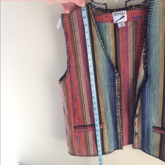 Rare Hand-Stitch Boho/Tribal Sleeveless Cardigan. - Picture 4 of 4