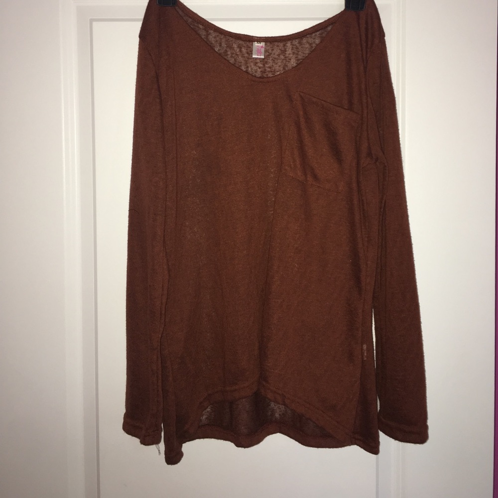 Reddish brown shirt