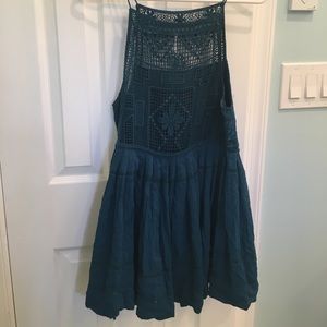 Free people sun dress, teal, XS