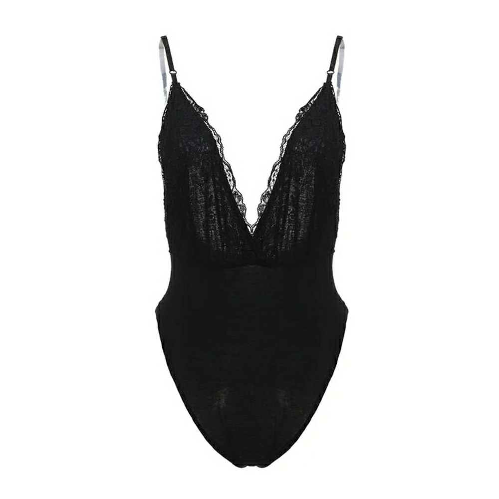 Sexy Deep V Neck Bodysuit - new - Picture 4 of 6