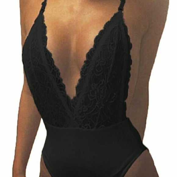 Sexy Deep V Neck Bodysuit -  new - Picture 3 of 6