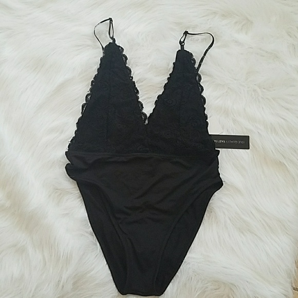 Sexy Deep V Neck Bodysuit -  new - Picture 2 of 6