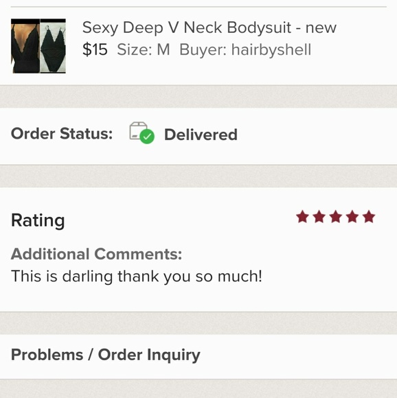 Sexy Deep V Neck Bodysuit -  new - Picture 6 of 6