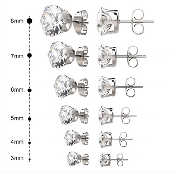 White Opal Studs - Picture 4 of 4