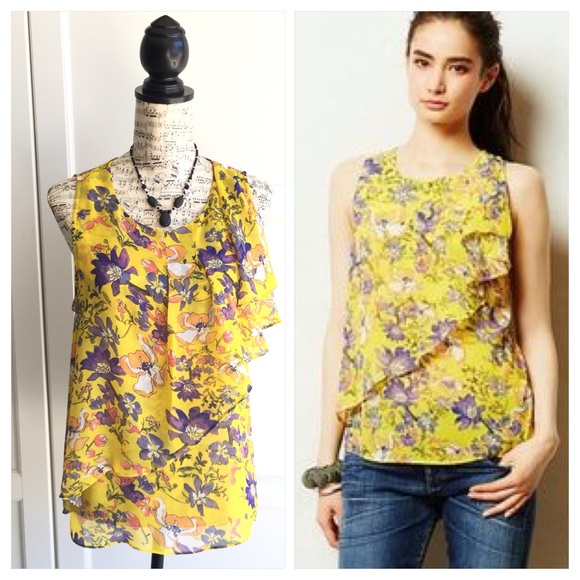 Anthropologie Tops - Anthropologie HD in Paris Sungarden Floral Top