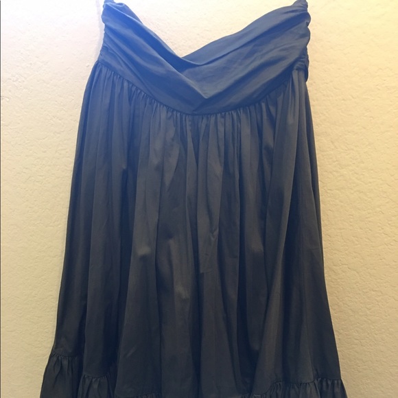 DVF strapless forest green cocktail dress - Picture 3 of 4