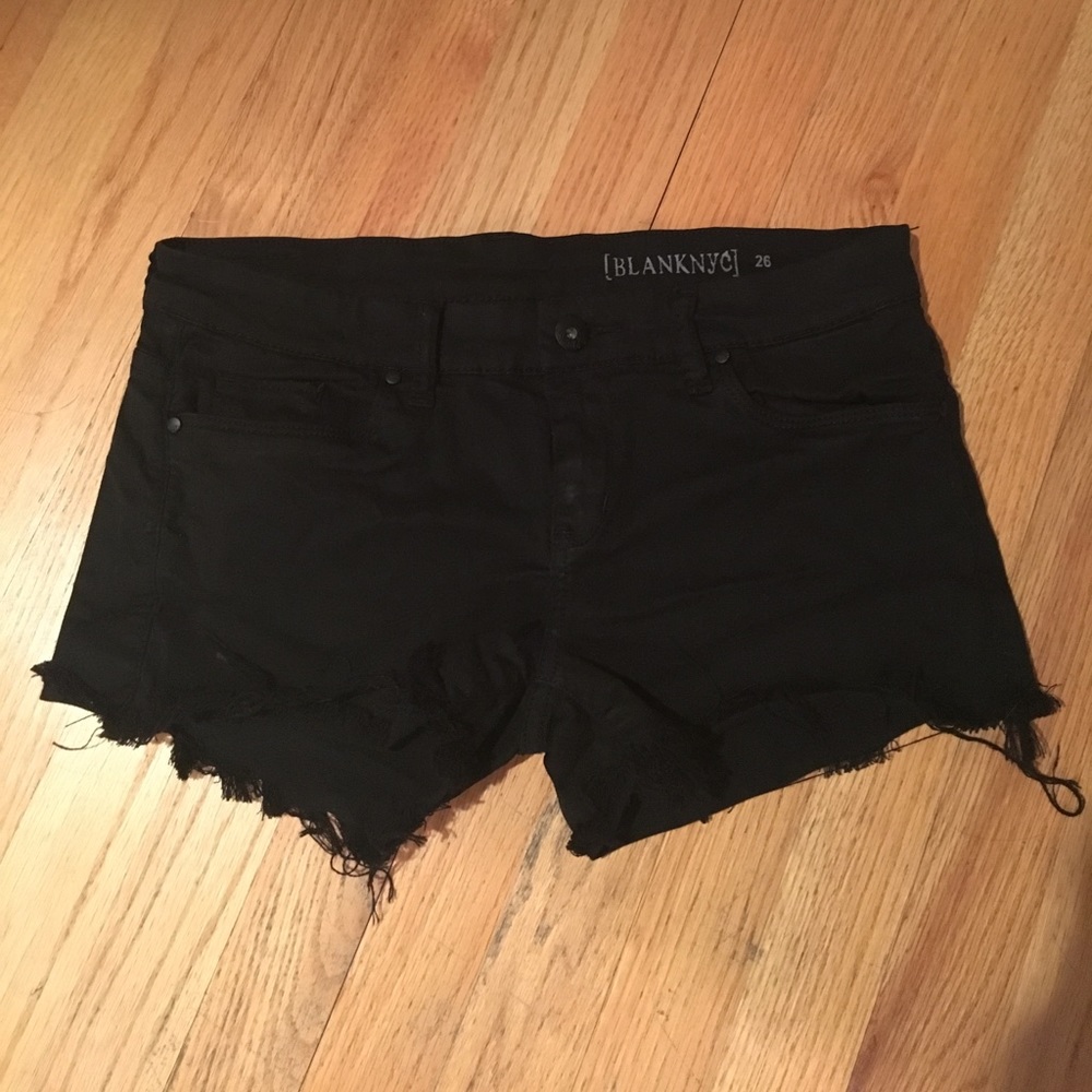 Blank NYC black jean shorts