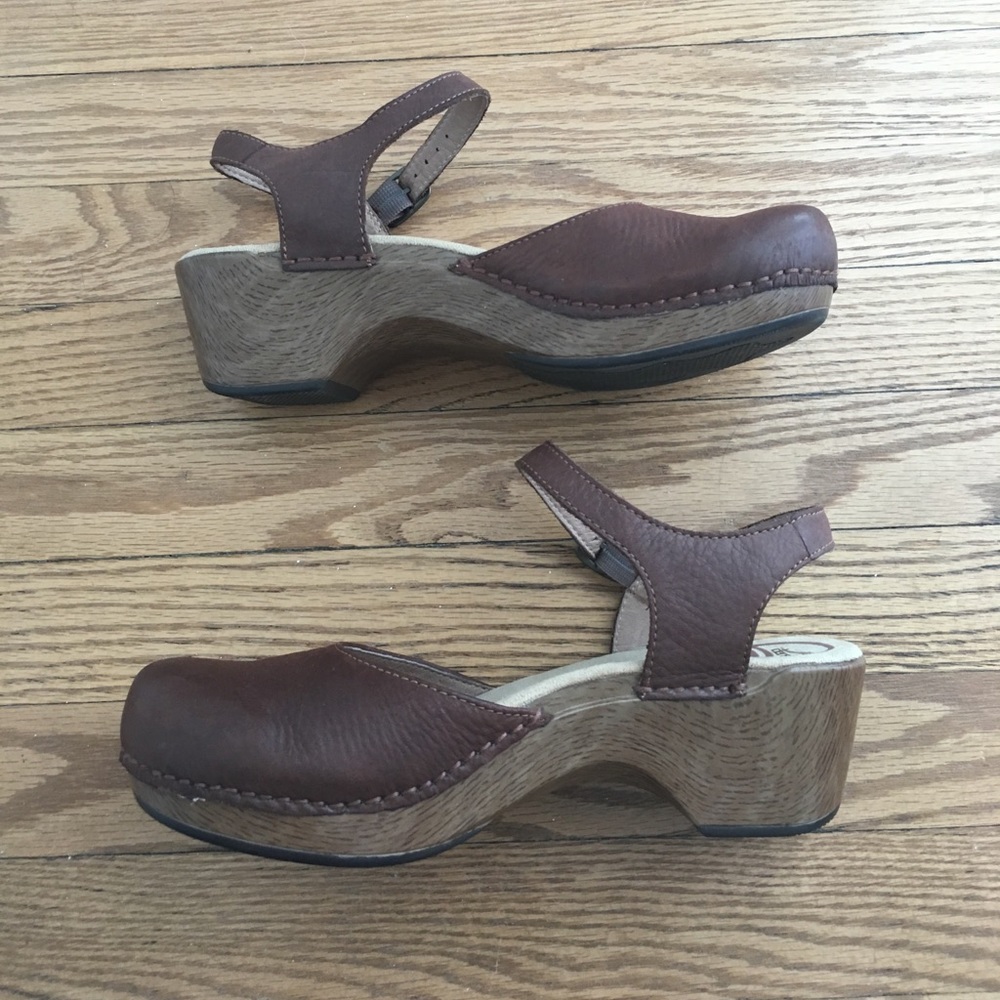 Dansko Brown Sam Soft Full Grain Clogs