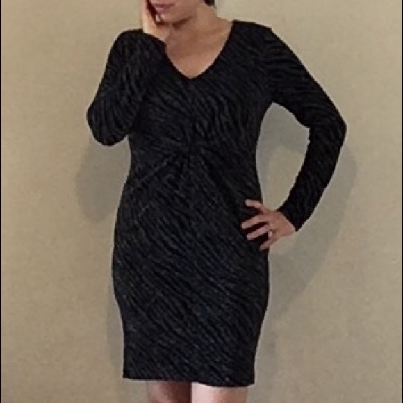 Jennifer Lopez Leopard Stripe Cocktail Dress - Picture 4 of 5