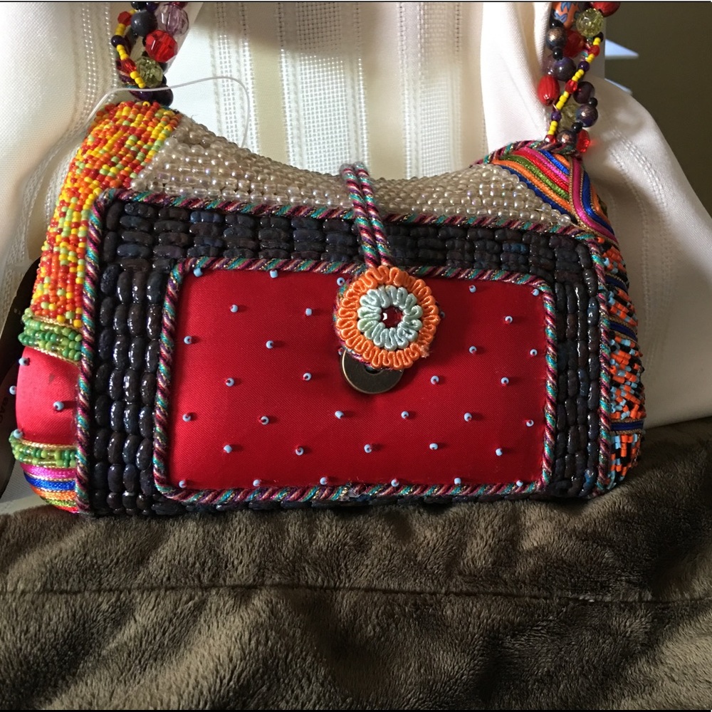Mary Frances Funky Beaded Purse NWT