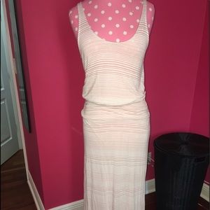 Pink and white stripped maxi
