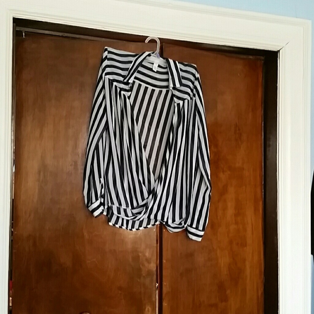 Blouse blue/white stripes