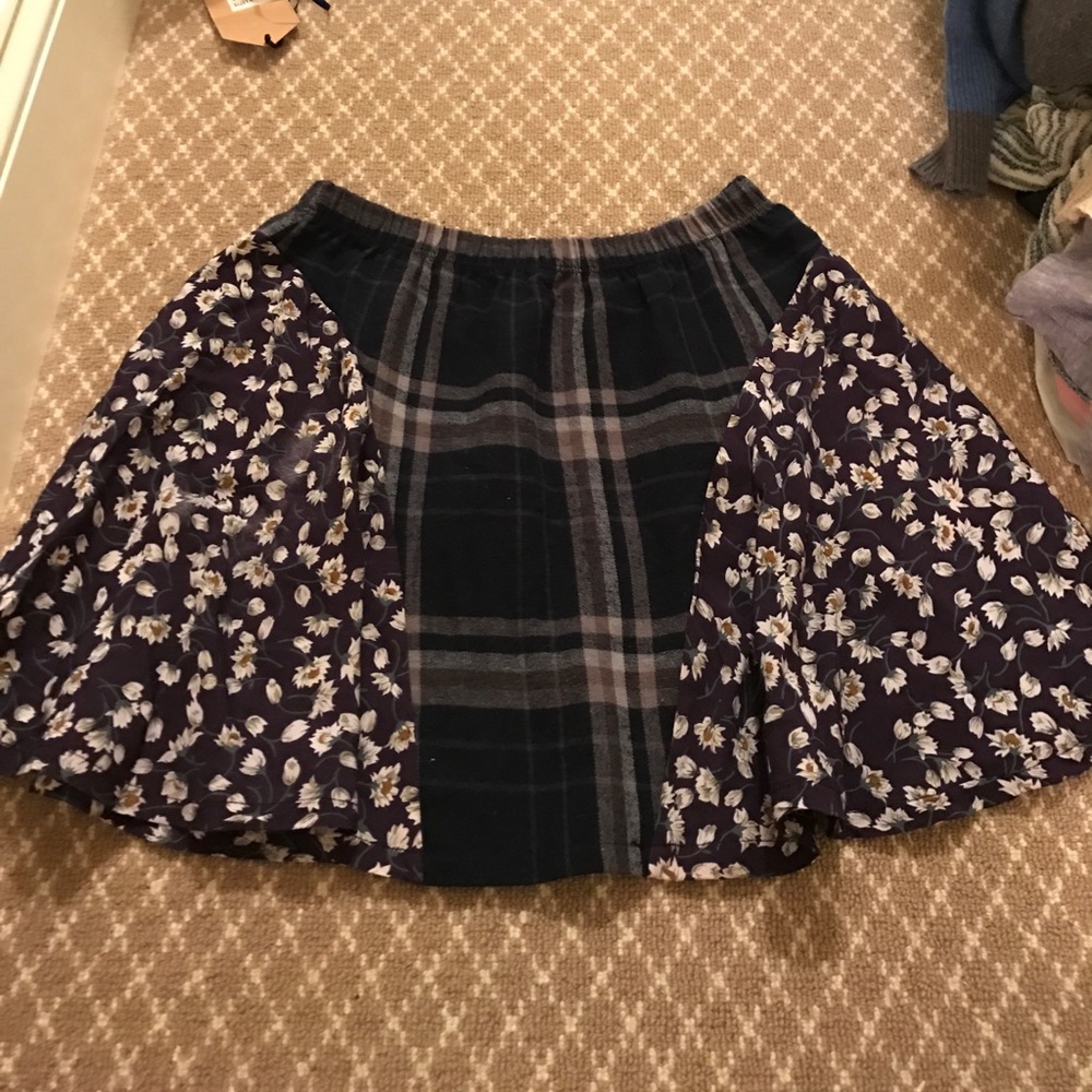 Furst of A Kind LF plaid/floral skater skirt! New!