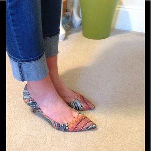 Nine West colorful kitten heels