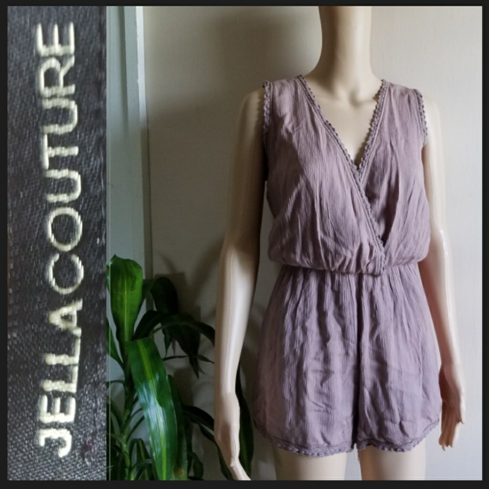 Jella Couture Tan Romper