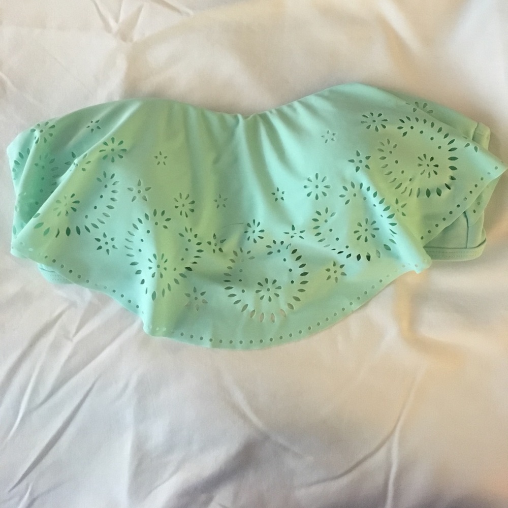 Mint Green Strapless Bikini Top