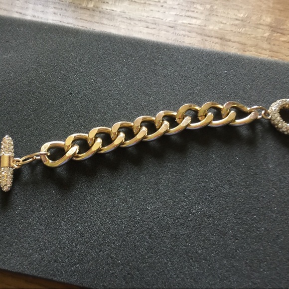The Limited Goldtone & Crystal Large Link Bracelet - Picture 1 of 3