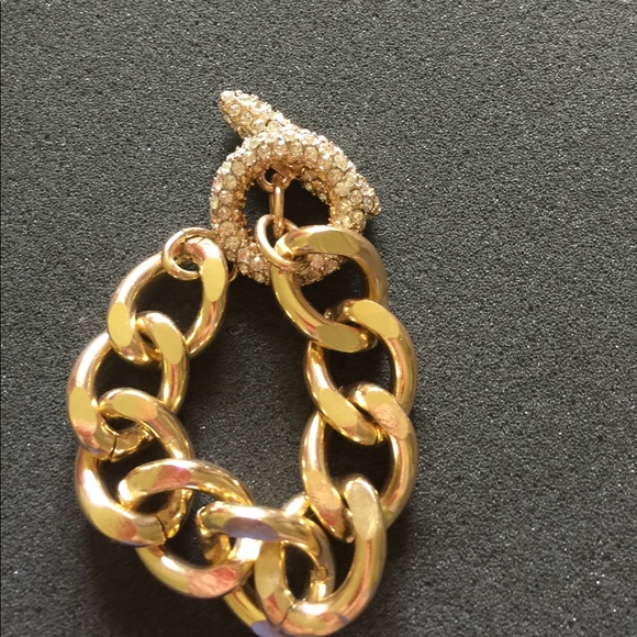 The Limited Goldtone & Crystal Large Link Bracelet - Picture 3 of 3