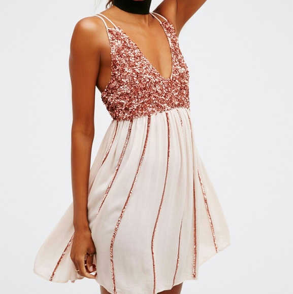 Free People Dresses & Skirts - Free People Glitter Girl Slip Dress