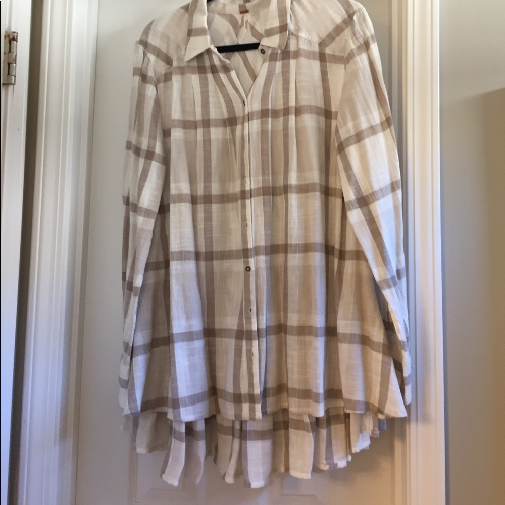 Free People Button up Plaid
