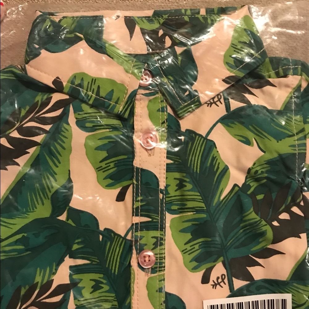 Freshly Picked palm leaves 12 month onesie