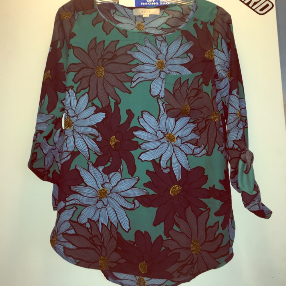 Tab-sleeve blouse