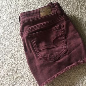 Burgundy shorts