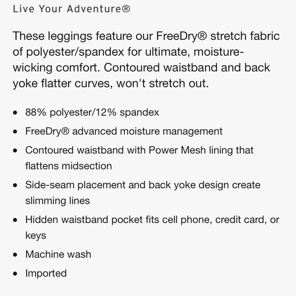 Eddie Bauer Women's movement leggings size xl - Picture 6 of 6