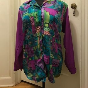 Beautiful Vintage Multicolored Blouse