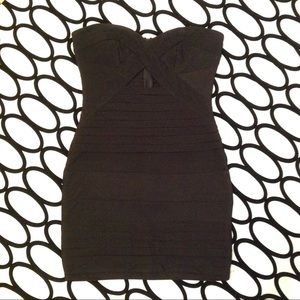 TOBI Black Strapless Bandage Dress