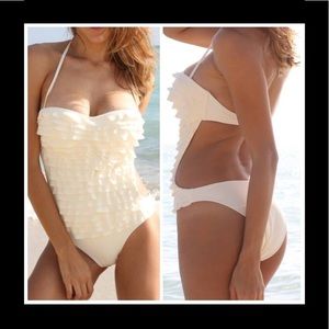 Dreamy off white ruffle swimsuit