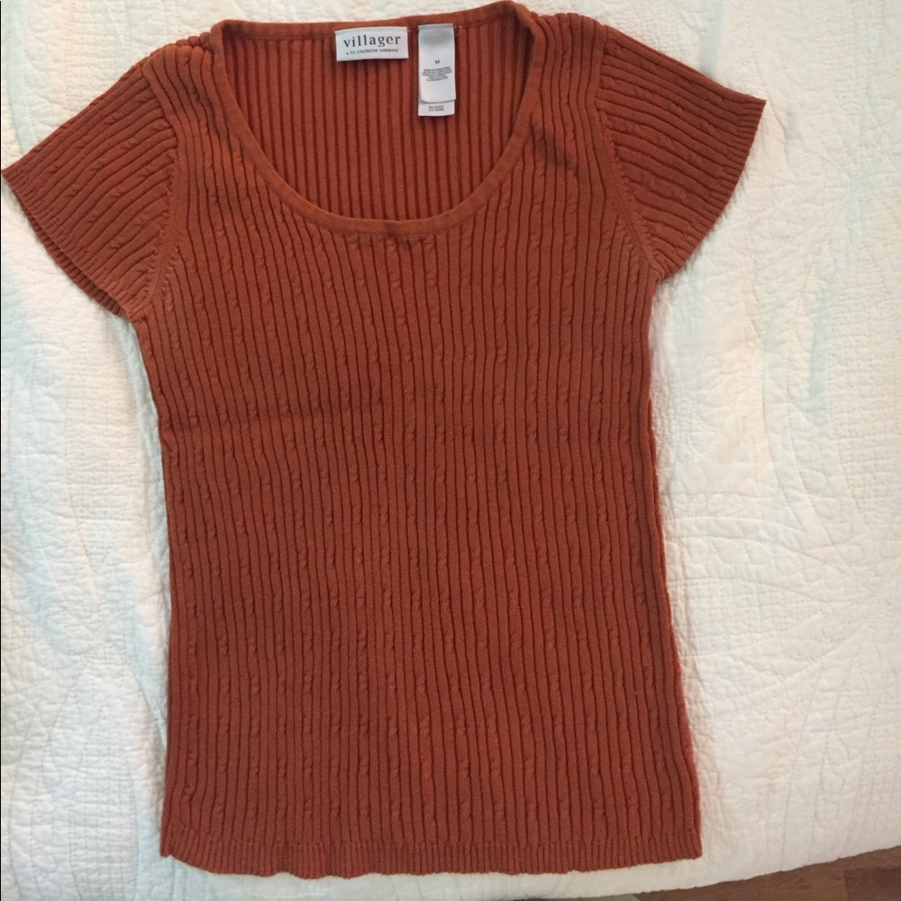 Villager Liz Claiborne Short Sleeve Sweater