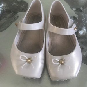 Mini Melissa white Mary Janes