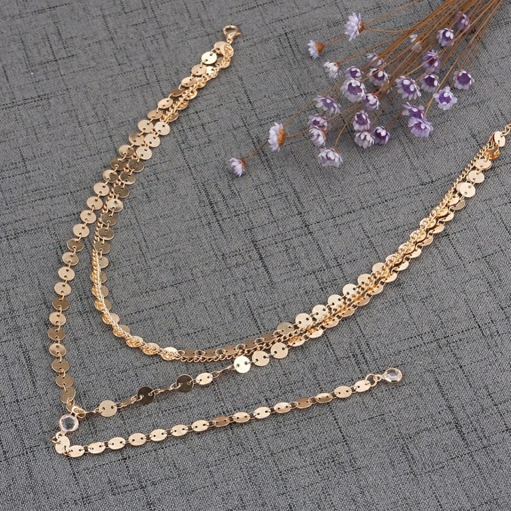 Multilayer Tassel Choker Necklace - Picture 2 of 2