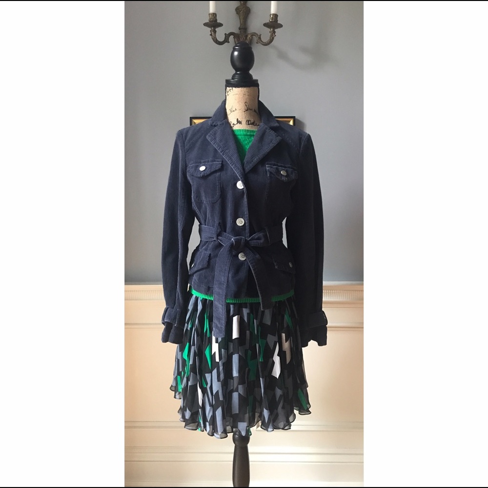 Navy Corduroy BCBG Jeans Jacket, Sz M