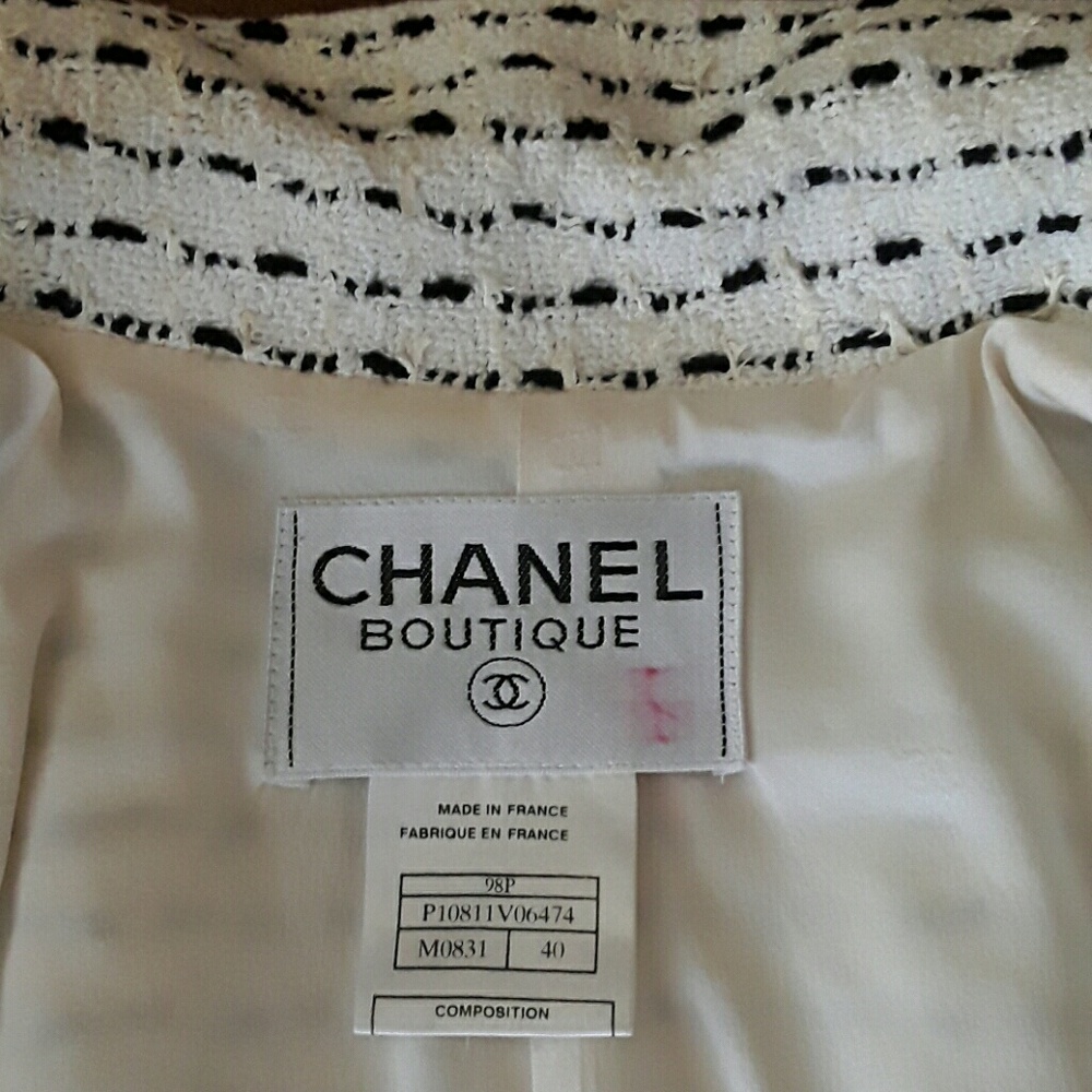 Chanel vintage jacket tweed perfect condition size - Picture 5 of 8