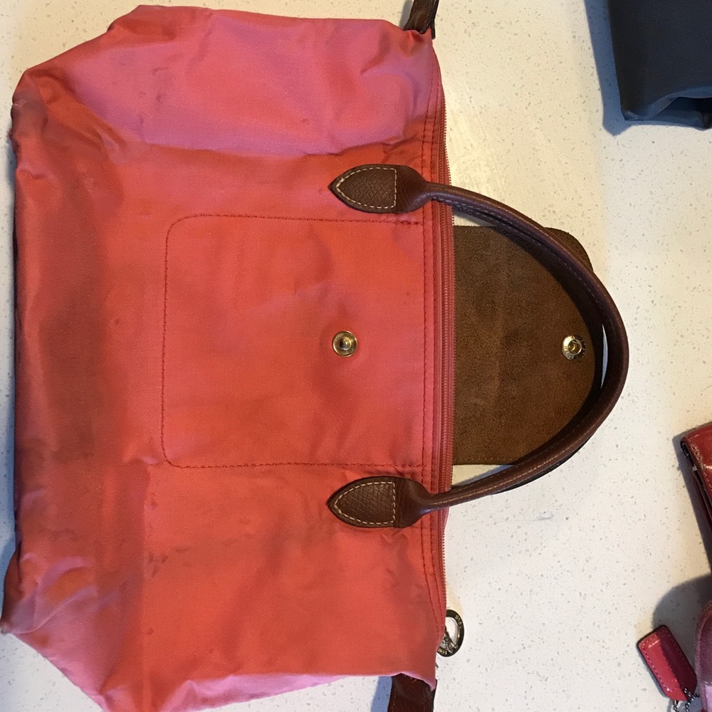 Used pink Mini Le Pliage Longchamp handbag