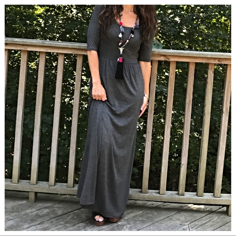 ✨LAST ONE✨charcoal grey maxi dress - Picture 8 of 8