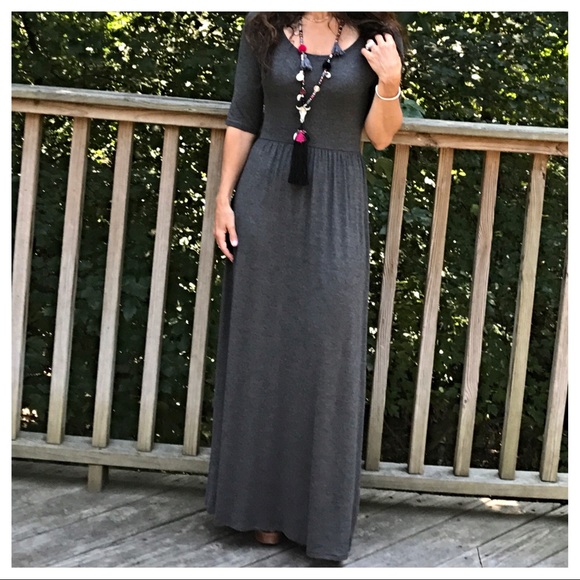 ✨LAST ONE✨charcoal grey maxi dress - Picture 5 of 8